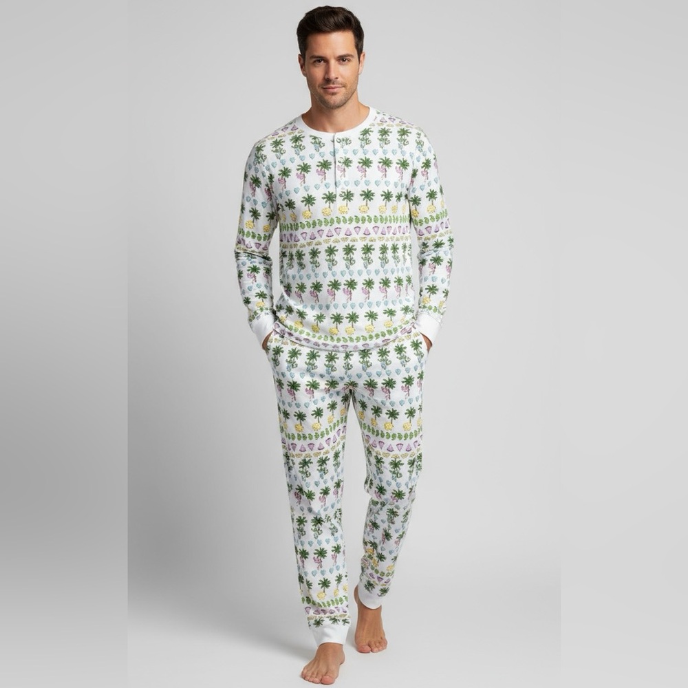 NWT Roller Rabbit Men's PJ Party Pajamas Set in Size L - RARE!!